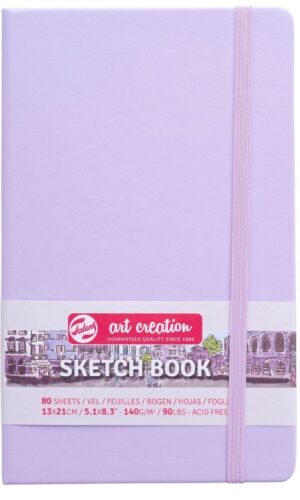 ART-CREATION BLLOK 'SKETCH' 13x21cm PASTEL VIOLET 80f 140gr TALENS