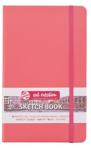 ART-CREATION BLLOK SKETCH CORAL RED 13X21 80F 140GR TALENS