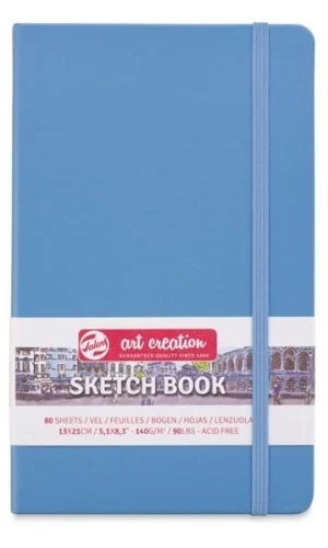 ART-CREATION BLLOK 'SKETCH'13X21 LAKE BLUE 80F 140GR TALENS